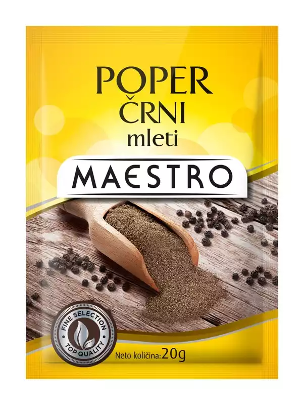 Maestro MAESTRO ČRNI POPER MLETI 20G